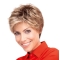 Short Pixie Cut Hairstyles Women's Blonde Curly Capless Synthetic Wigs