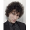 Sleek Black Curly Short Men Wigs