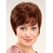 High Quality Short Auburn With Bangs Straight Synthetic Lace Front Wigs For Women 