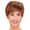 Red Straight Short Layered Cheap Monofilament Wigs