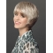8" Platinum Blonde Short Layered Straight Synthetic Wigs Women