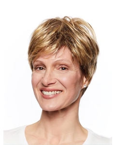 Short Monofilament Straight Blonde Wigs