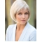 Platinum Blonde Short Straight Bob Realistic Capless Wigs