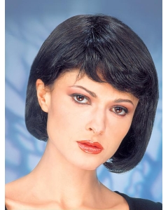 Synthetic Short Straight Black Flexibility Classic Wigs