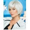 100% Hand-Tied Straight 10" Grey Synthetic Bob Hair Styled Wigs