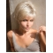 Capless Straight 4" Platinum Blonde Synthetic Short Wigs