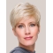 Blonde Straight Monofilament Fashionable Boycuts Synthetic Wigs