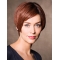 Suitable 8" Short Straight Auburn Bob Wigs