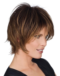 Popular Brown Straight Short Human Hair Wigs