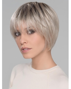 Straight Platinum Blonde Wigs With Bangs Synthetic