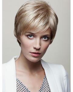 6" Straight Blonde Capless Short Wigs