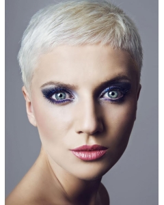 Full Lace Grey Straight Short Boycuts Wigs