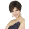 Discount Monofilament Straight Brown Short Wigs