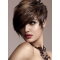 Modern Brown Straight Short Human Hair Wigs
