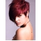 Short Red Straight Lace Front Human Wigs