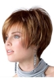 Natural Brown Straight Short Human Hair Wigs