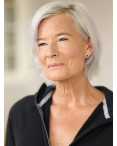 Short Straight Capless Remy Human Hair Mature Women Wigs hfnb113