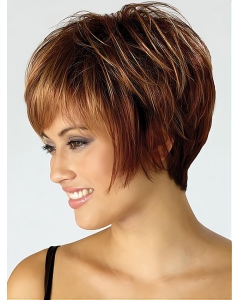 Auburn Straight Short Wigs