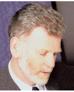 Amazing White Monofilament Short Men Toupees