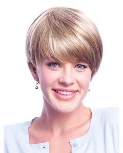 Remy Human Hair Blonde Monofilament Nice Short Wigs