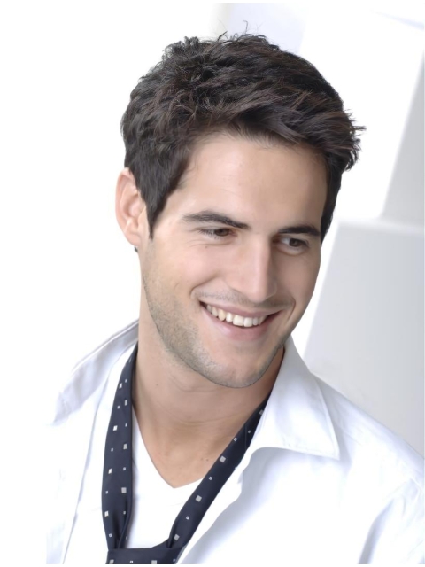 Faddish Brown Straight Short Men Wigs