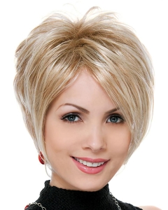 Online Blonde Straight Short Synthetic Wigs