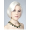 Young Fashion Silver Smooth Chin Length Human Wigs