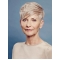 Platinum Blonde Short Haircut For Older Women