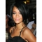 Rihanna Half-moon-shape Short Cool Lace Front Human Hair Bob Wig with Bangs