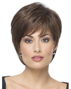 Brown Straight Short Synthetic Wigs