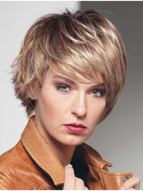 Amazing Blonde Short Straight With Bangs Beautiful Wigs