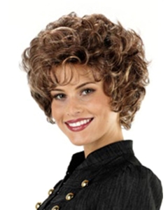 Monofilament Elegant With Bangs Straight Short Wigs