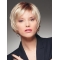 So Great Blonde Short Straight With Bangs Fantastic Lace Front Synthetic Women Wigs