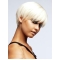 Young Fashion Endearing Straight Short Style White Capless Synthetic Women Wigs