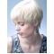 Young Fashion White Very Short Straight Girl Capless Synthetic Women Wigs