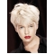 Young Fashion Platinum Blonde Short Capless Mono Straight Wigs