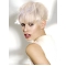 Young Fashion Platinum Blonde Straight With Bangs Short Length Synthetic Women Wigs