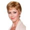 Blonde Gentle Short Straight Mono Synthetic Women Wigs