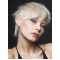 Young Fashion Cute Platinum Blonde Layers Lace Front Human Hair Women Wigs