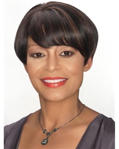 Brown Modern Boycuts Straight Short With Bangs Capless Human Hair Women Wigs