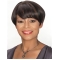 Brown Modern Boycuts Straight Short With Bangs Capless Human Hair Women Wigs