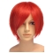 8 Inches Short Straight Lace Front Red Synthetic Women Wigs