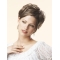 Fabulous Short Straight Brown Layered Mono Synthetic Women Wigs
