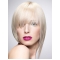 Young Fashion Platinum Blonde Favorite With Bangs White Mono Part Human Wigs