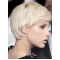 Young Fashion Platinum Blonde Short Layers Mono Top Grey Wigs