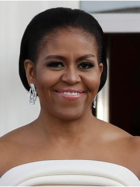 Black Short Straight Without Bangs Lace Front Human Hair Women  Michelle Wigs