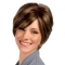 Brown Natural Bobs Straight Short Capless Synthetic Women Wigs
