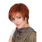 Red Flexibility Straight Short With Bangs Monofilament Synthetic Women Wigs