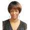 Fashionable Auburn Straight Short With Bangs Capless Synthetic African American Women Wigs