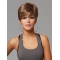 Brown Comfortable Layered Straight Short Capless Synthetic Women Wigs